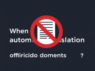 Quando evitar a tradução automática de documentos oficiais?